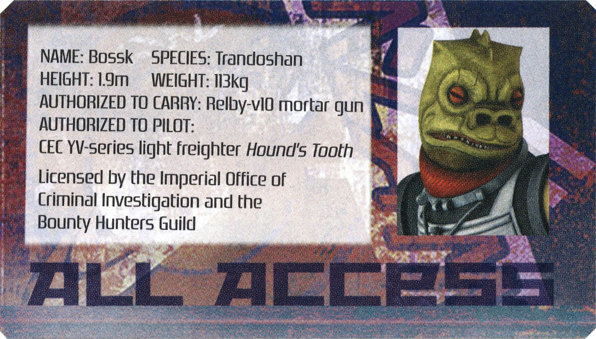 Star Wars Imperial Id Card